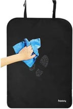 Kick Protector Mats, Black, Waterproof PVC, Back Seat Protector for Kids, Universal Fit, 2 Pack