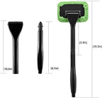 Windshield Cleaner Tool Car Window Cleaner Inside Interior Windshield Cleaning Tool(Green-Rectangle)
