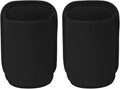 Leather Car Cup Holder, Hanging Automotive Back Seat Bottle Holders, Scratch-Resistant Vehicle Door Drink Holder, Clip-On Auto Organizer Accessories for Soda Cans, Coffee (Black/2PCS)