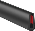 Rubber Edge Trim, 1/16" Self Adhesive Flexible U Channel Edge Protecter for Sheet Metal, Car Doors, U Shaped Sharp Edge Protecter, Fit for 0-5/64" Thick Edge, Black Color, 20Ft, EPDM Material