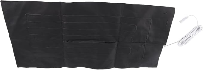Electric Heating Pad, 60x30cm Polyester Cotton Heated Cushion, DC 12V 30W Heat Pad with 5521 Female Connector for Back Neck Shoulder Warmth At Home Office