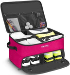 2 Layer Golf Trunk Organizer, Golf Gifts for Men with Separate Ventilated Compartment for 2 Pair Shoes, Waterproof Car Trunk Locker for Balls, Tees, Clothes, Gloves, Gifts for Golfers