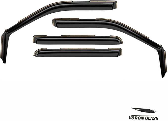 Voron Glass in-Channel Extra Durable Rain Guards for Ford F150 2021-2026 SuperCrew, Window Deflectors, Vent Window Visors, 4 Pieces - 200784
