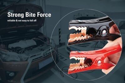 Heavy-Duty Jumper Cables for Car, Includes 8 Gauge Wire Conductor 12' Car Jumper Cables & 365 Day Roadside Assistance