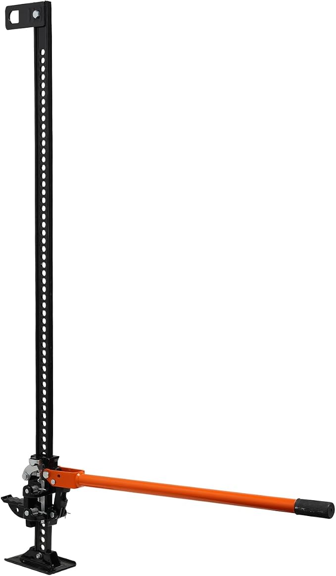 Farm Jack 60inch, 7000 lbs Capacity Ratcheting Off Road Jeep Jack for Tractor, Truck, SUV, Bumper Lift, Orange