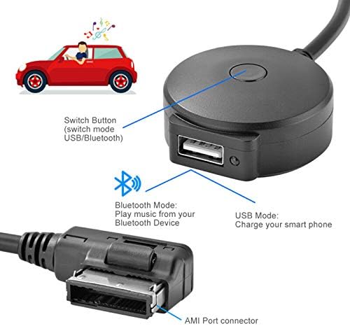 Bluetooth USB Audio Adapter for Mercedes Benz, Wireless AMI Music Interface Adapter Cable