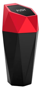 Car Trash Can with Lid, Mini Car Garbage Can, Car Trash Bin Car Accessories for Interior, Leakproof Small Trash Cup for Car, Home, Bedroom Office (Red)