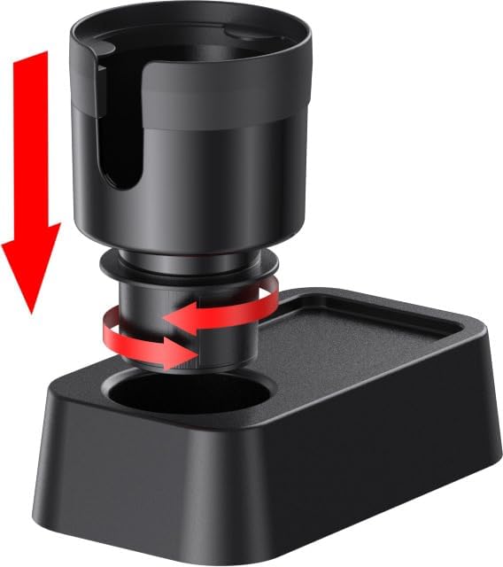 Car Cup Holder Expander with Adjustable Base, Cupholder Extender Holder for Car Compatible with Hydro Flasks 32/40 oz, Fits Yeti 24/36/46 oz, Other Large Bottles in 3.4"-3.8"