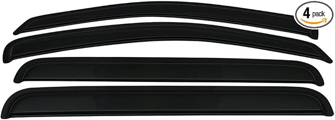 Tape On Window Visors Fits for 2004-2010 Dodge Durango & 2007-2009 Chrysler Aspen, Side Auto Window Wind Deflectors, Ventshade, Rain Guards for Cars/Trucks