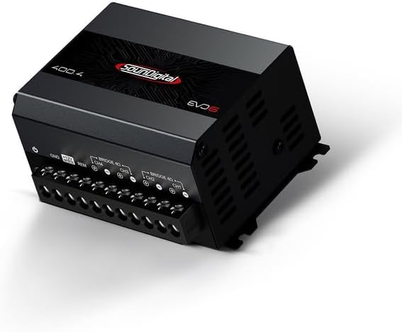 400X4 Car & Motorcycles Full Range Amplifier 4 Channels 400 Watts RMS 4 Ohm - Compact Size - Professional Super Sound Quality