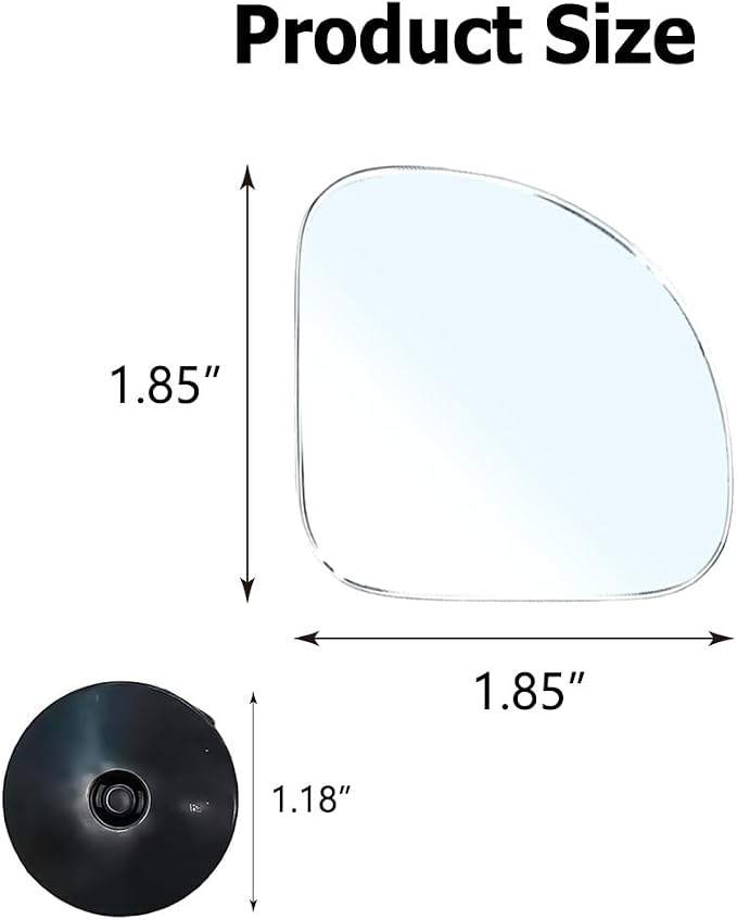 2PCS Blind Spot Mirror, Automotive Exterior Accessories, 360° Adjustable Hd Wide-Angle View For Most Cars, SUVs, Trucks (Fan-shaped Mirror)
