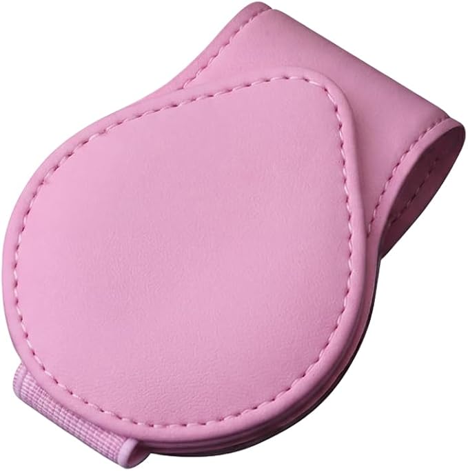 Car Visor Sunglasses Holder, Magnetic Vehicle Sun Visor Eyeglasses Hanger Ticket Card Holder Clip, Auto Interior Sunvisor Glasses Mounter Organizer, Universal for Vehicles (Pink)