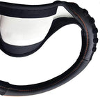 car Steering Wheel Cover Faux Leather Massage Universal fit 3D Honeycomb Hole Anti-Slip Sporty 15 Inches (Orange Black)