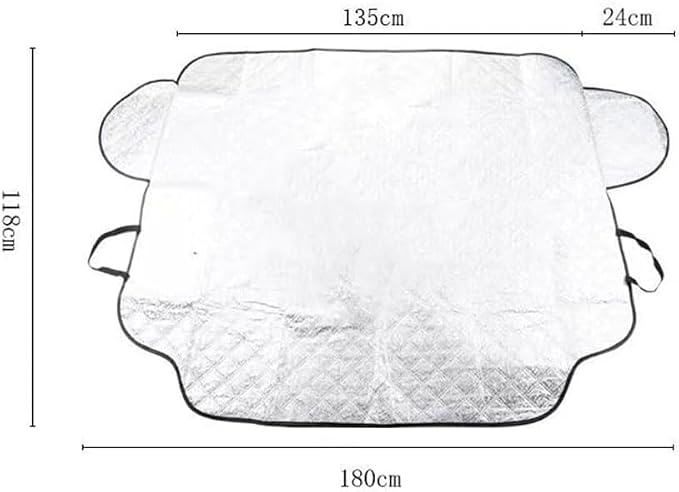 Car Front Windscreen Cover for Dodge RAM 1500 2019-2024 2025, Windshield Snow Cover Protector Heavy Duty Ultra Thick Snow Ice Frost Sun UV Dust Water Resistant