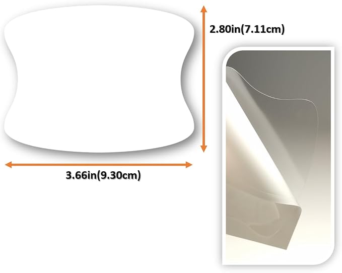 [3M]-5pcs Customized Car Door Handle Cup Protector Made with 3M Paint Protection Film, Sticker/Guard, Clear(Transparent), Anti Scratch, Universal Fit for Most Cars (Clear/5pcs)
