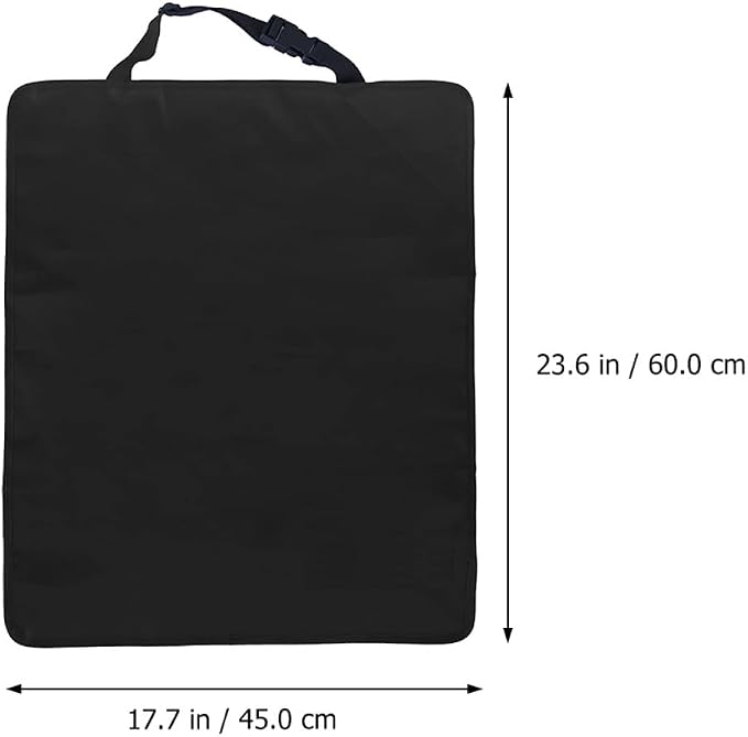 2pcs Auto Rear Seat Anti-kick Pad Car Backseat Protector, Black Sturdy Vehicle Kick Mats with Easy Installation for Family Travel