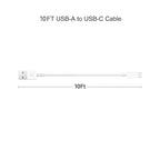 2 Pack 10FT Car Carplay USB A to USB C Cable for iPhone 16e 16 iPhone 15 Pro Max iPhone 16 15 Car Charger, iPhone 15 17 Carplay Cable Charging 16 Pro Plus, iPad USB C 10th Pro Air 5/4 Mini 6th