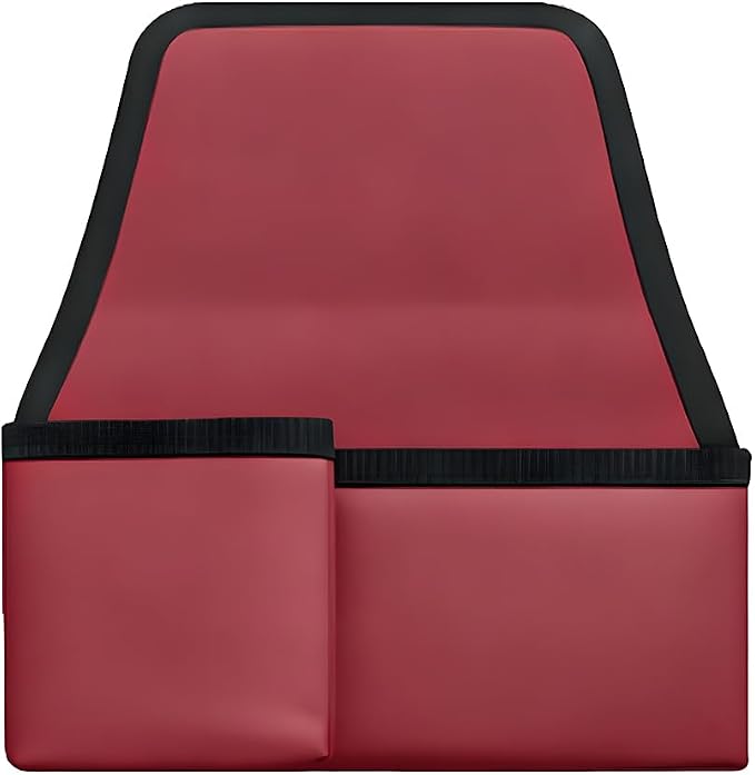 Car Window Armrest Storage Box, Comfortable Leather Vehicle Door Side Arm Rest Pad Organizer Bag, Multifunctional Automotive Window Armrest Storage Pocket, Universal for SUV Van Truck (Red)