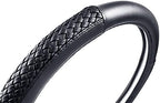 car Steering Wheel Cover Faux Leather Massage Universal fit 3D Honeycomb Hole Anti-Slip Sporty 15 Inches (Sliod Black Woven)