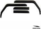Voron Glass in-Channel Extra Durable Rain Guards for Jeep Wrangler JL 2018-2026/Jeep Gladiator 2020-2026,Window Deflectors,Vent Window Visors, 4 Pieces - 220102