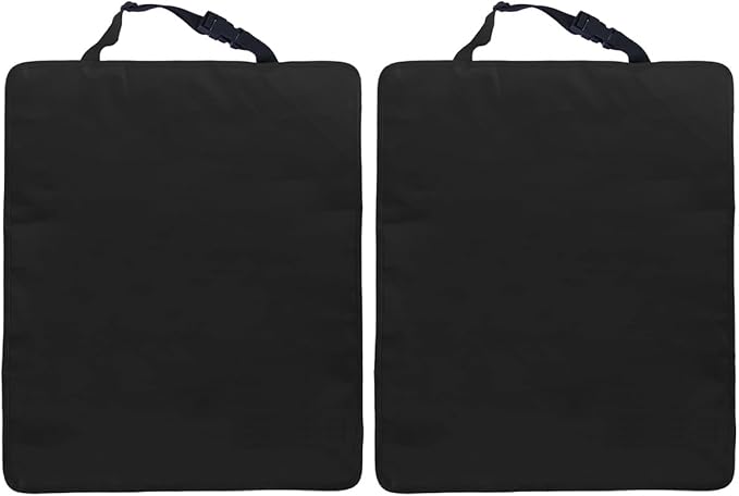 ERINGOGO 2pcs Car Kick Mats Back Seat Protector for Black Auto Seat Back Anti-kick Pad for Safety in Cars