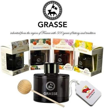 Grasse Diffuser, Natural Car Air Fresheners, Luxury Car Perfume - Black Berry & Cherry Scent (2 Pack)