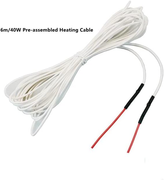 12V Pre-Assembled Silicon Rubber Heating Wire for DIY Steering Wheel Heater, Self-Made Warmer, Seat Heater (19.6ft)