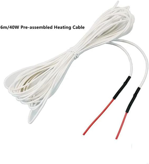 12V Pre-Assembled Silicon Rubber Heating Wire for DIY Steering Wheel Heater, Self-Made Warmer, Seat Heater (19.6ft)
