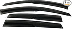Tape On Window Visors Fits for 2007-2011 Honda CR-V, Side Auto Window Wind Deflectors, Ventshade, Rain Guards for Cars/Trucks