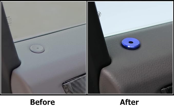 4pcs Sports Blue Aluminum Decorative Door Lock Indicator Light Cap Covers Compatible with Porsche Cayenne Panamera Macan