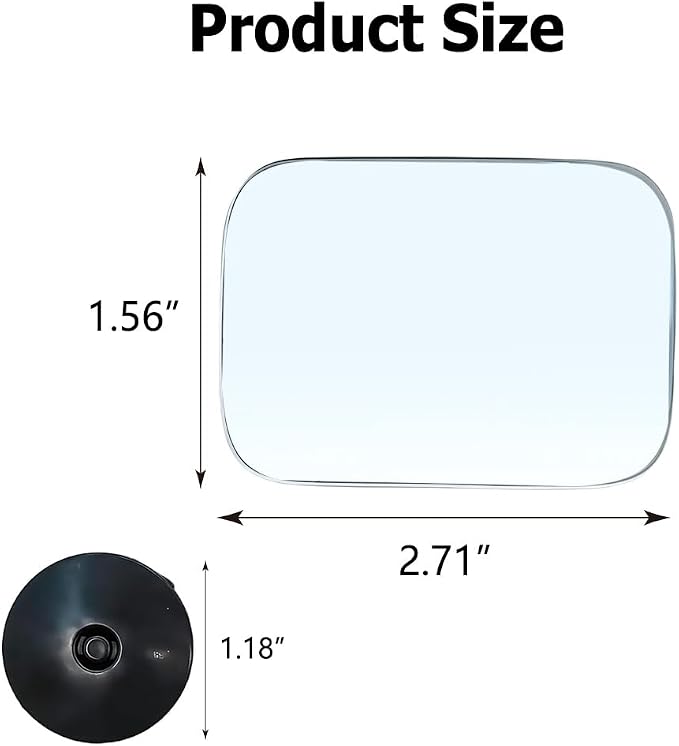 2PCS Blind Spot Mirror, Automotive Exterior Accessories, 360° Adjustable Hd Wide-Angle View For Most Cars, SUVs, Trucks (Square Mirror)