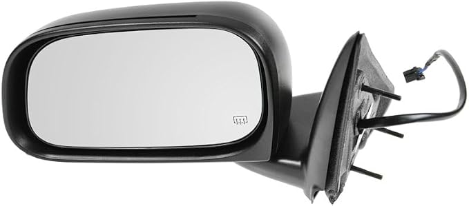 2 Piece Driver and Passenger Side Mirror Assembly Set Electric Adjustment Heated No Memory Textured Compatible with 2005-2010 Dodge Dakota 2006-2009 Mitsubishi Raider 2011 Ram Dakota CH1320237