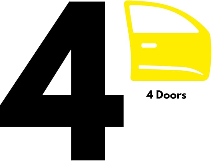 4 Pack Door Paint Protection Film, Car Door Handle Cup, Scotch Guard, PPF Precut, Universal Fit Cars, PPF, Door Protector, Clear Self-Healing Anti Scratch (Carbon Fiber/4 Pcs)