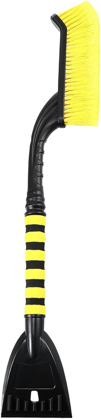 27'' Snow Brush and Ice Scrapers for Car Windshield, Detachable Snow Removal Tool with Ergonomic Foam Grip for Cars, Suvs, Trucks