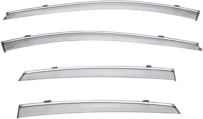 Window Visors Wind Deflectors Compatible with Buick 2017-2019 Lacrosse with Chrome Trim Rain Guards 3-847BU007