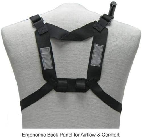 RCP-1 Pro Radio Chest Harness for 2 Way Radio & Electronics | Search and Rescue, Ski Patrol, Emergency Response - Black