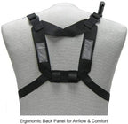 RCP-1 Pro Radio Chest Harness for 2 Way Radio & Electronics | Search and Rescue, Ski Patrol, Emergency Response - Black