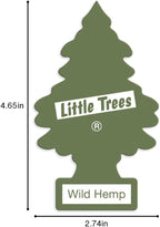Air Fresheners Car Air Freshener. Hanging Tree Provides Long Lasting Scent for Auto or Home. Wild Hemp, 24 Air Fresheners