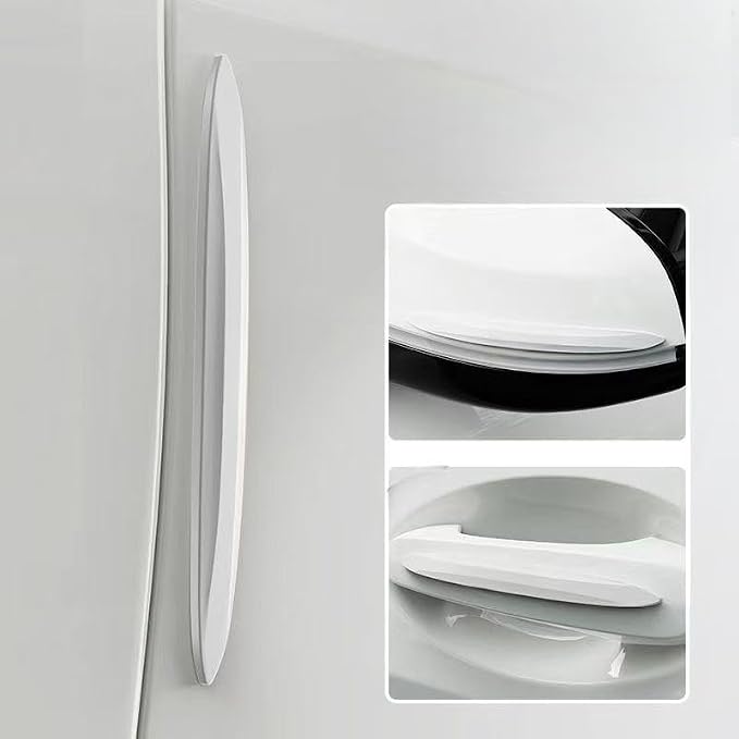 MTFDC 10 pcs Car Door Edge Guards Fits for GMC Sierra 1500 2500 3500 (SLT AT4 Denali) 2019-2025 2026 Clear Side Protector Strip Flexible Anti-Collision Trim Soft Silicone Scratch Protector, White