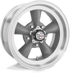 Vintage VN105 TORQ THRUST D 15X6 5X4.5 3.66 4mm TORQ THRUST GRAY MACHINED LIP - VN1055665