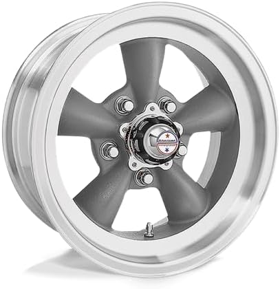 15x10 VN105 TORQ THRUST D Gray Mach Lip Wheel 5x5 (-44mm)