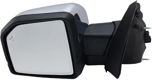 18 Pins Left Chrome Door Side Mirror Assembly For Ford F-150 F150 2015-2020 | Power Folding, Heated, W/ Blind Spot, Memory, Driver Side, FO1320529