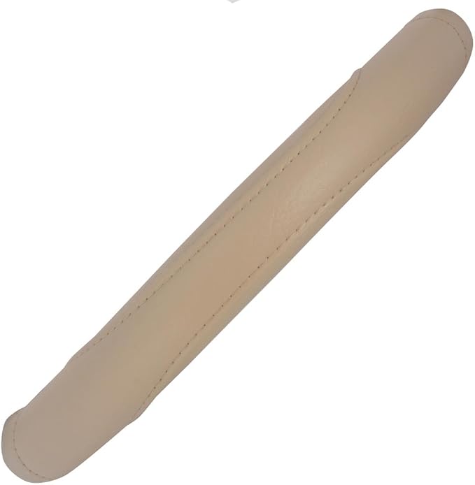 Ergonomic Grip Steering Wheel Cover - Leather Performance Grip for Standard Size Wheels 14.5-15 inch Beige