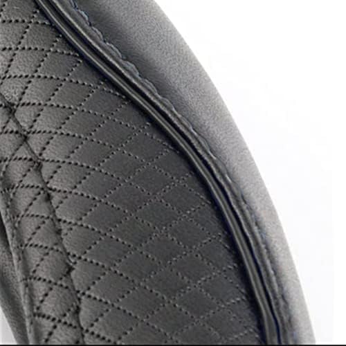 Microfiber Leather Steering Wheel Cover, Universal 14.5-15 Inch Steering Wheel Anti Slip Car Interior Accessories for Men Women (Black)