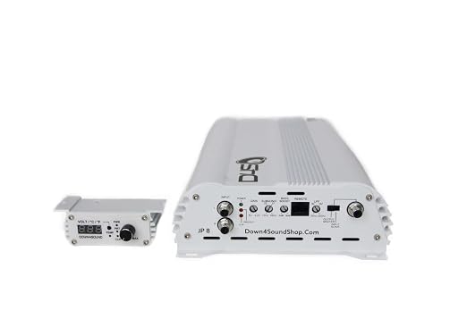 DOWN4SOUND JP8 V1.5 - White Gloss | 800+ WRMS CAR Amplifier