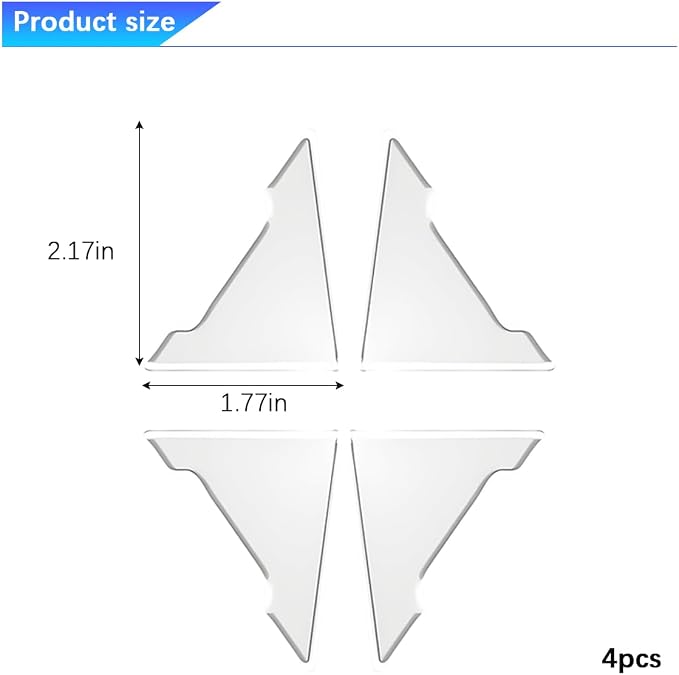 4PCS Car Door Edge Guard Sticker, Anti-Collision Self-Adhesive Vehicle Door Corner Protector, Anti-Rub Automotive Exterior Edge Cover Decor, Universal for Truck SUV Sedan