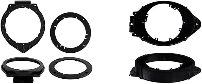 Metra 82-3006 6" to 6-3/4" Speaker Adapter for GM Multi 05-Up & Metra 82-3005 6" to 6-3/4" Speaker Adapter for Select GM Trucks/Chevy Malibu 2014-Up,Black