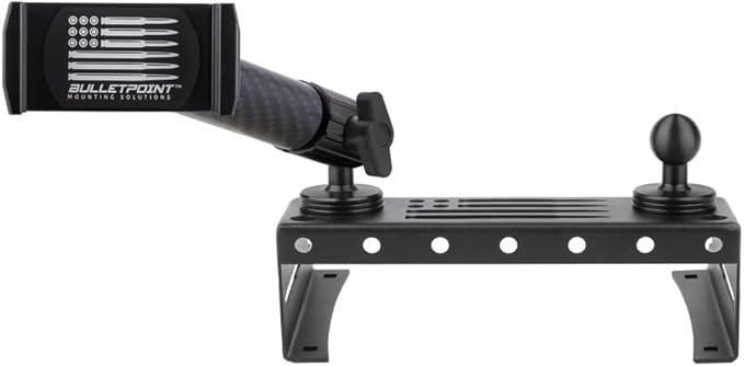 Bulletpoint Metal Dash Mount Phone Holder Compatible with 2015-2020 Ford F150 & 2017-2022 F250/F350 Super Duty - Dual 20mm Ball Dash F150 Phone Mount (Spring-Loaded)
