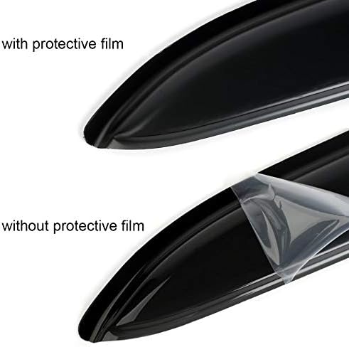 Side Window Wind Vent Deflector fit for 2014-2022 Jeep Cherokee, 4pcs Out-Channel Tape-On Rain Guards Set, Dark Smoke Nice Window Visor Exterior Car Accessories 94981