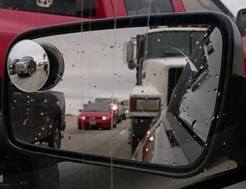Blind Spot Mirror, 2" Round HD Glass Frameless Convex Rear View Mirror, Pack of 2
